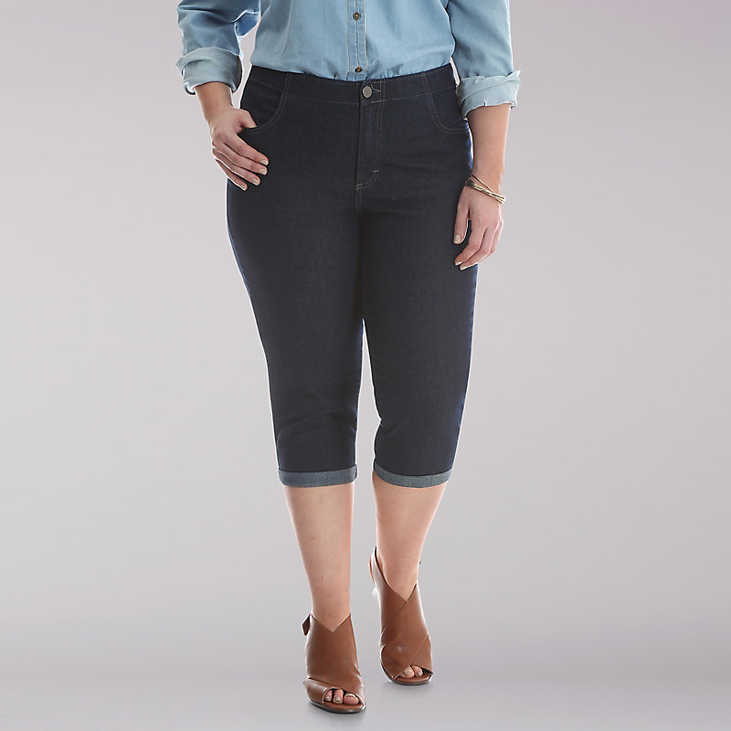 lee rider mid rise capri jeans