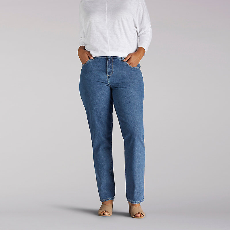 Lee 100% Cotton Relaxed Fit Straight Leg Jean - Plus