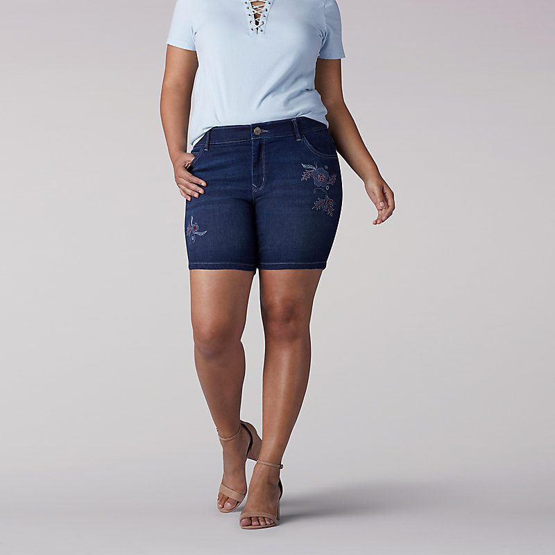 Lee Modern Series Embroidered Cora Shorts - Plus