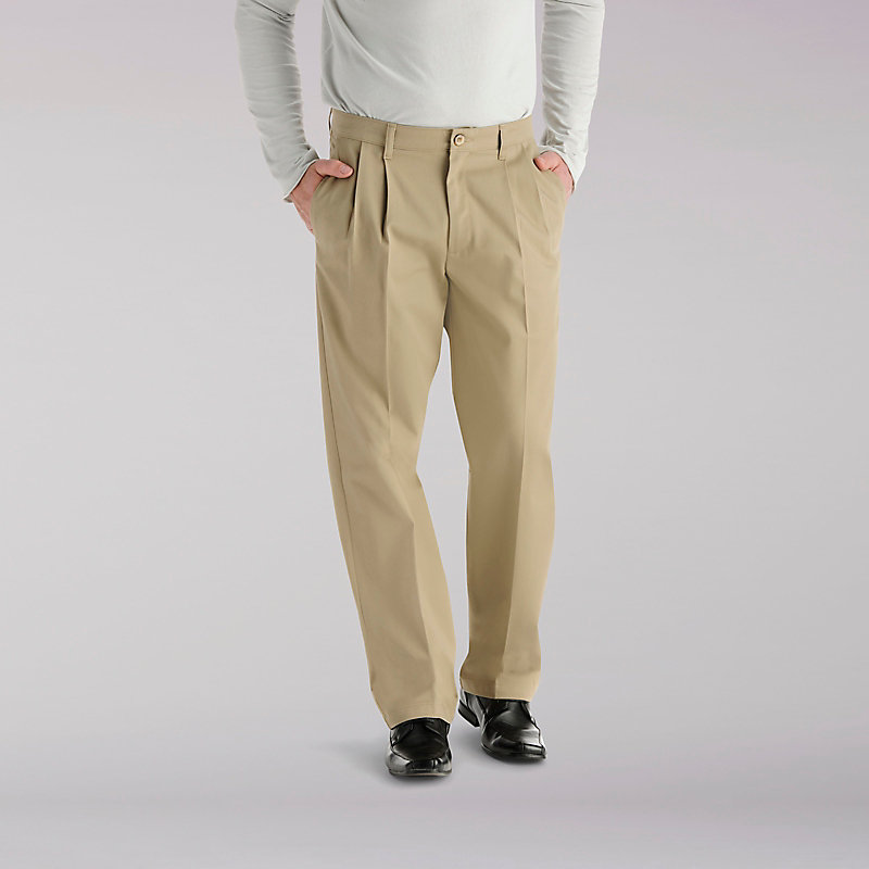 Lee Custom Fit Relaxed Fit Pleated Pants - Big & Tall