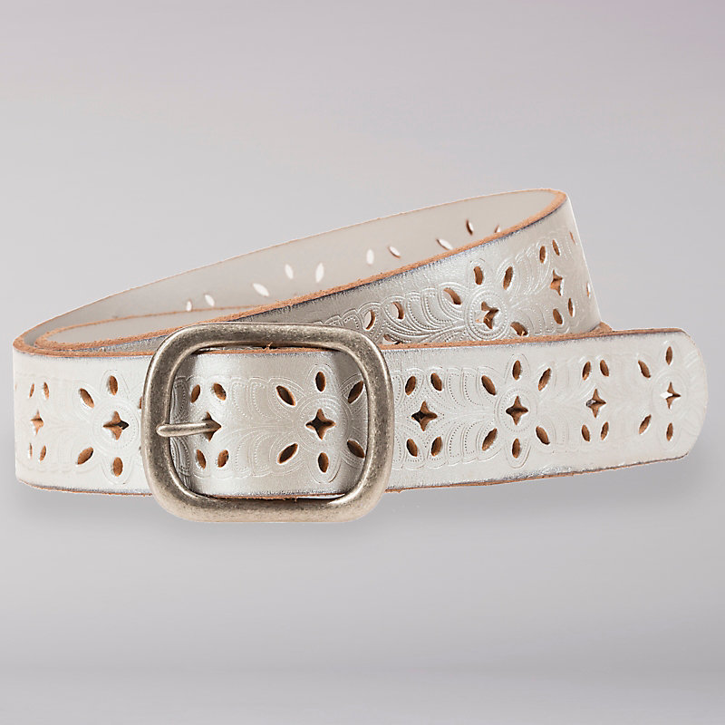 Lee Embossed and Cut Out Designed Leather Belt - Women