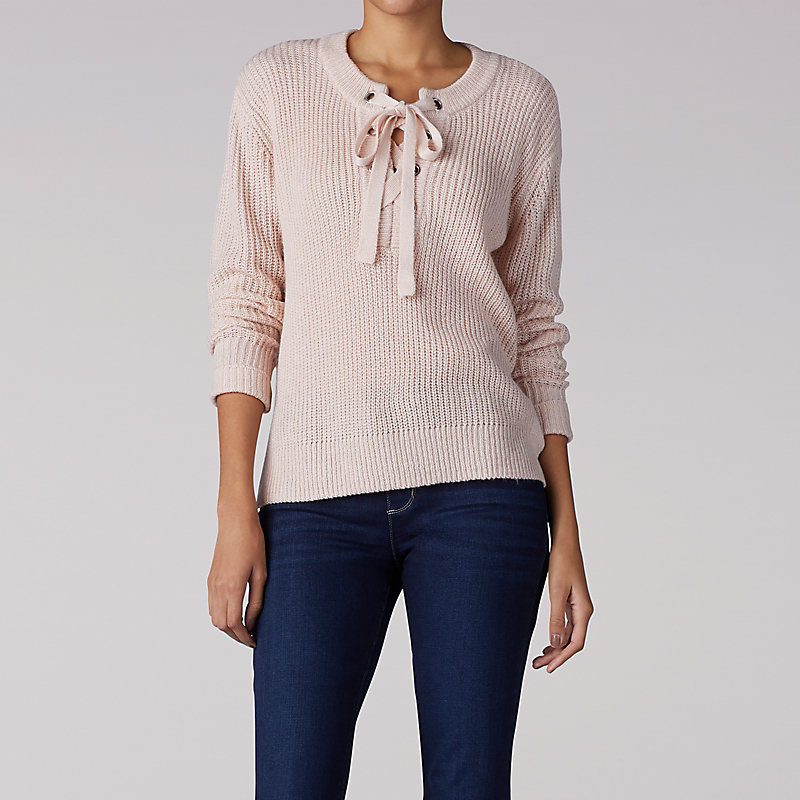Lee Pull Over Sweater With Tie Detail