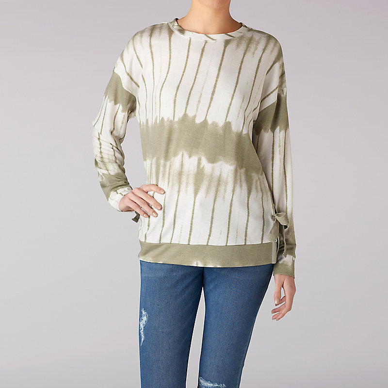 Lee Tie Dye Pull Over Top With Tie Details