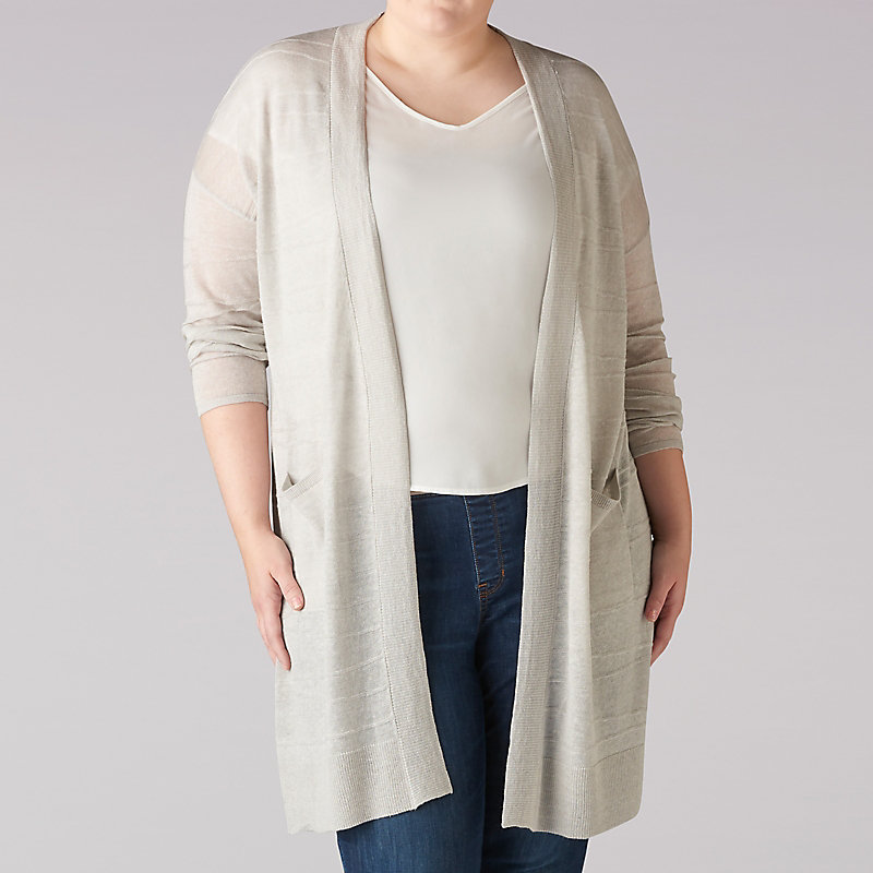 Lee Open Cardigan - Plus