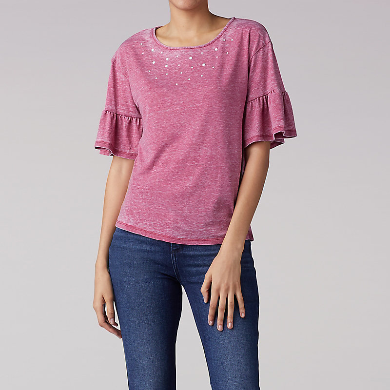 Lee Short Sleeve Pearl Top