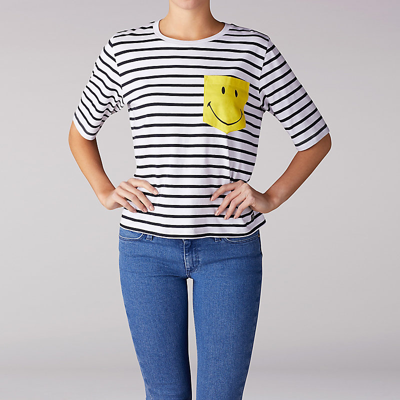 Lee x Smiley Striped Pocket Tee