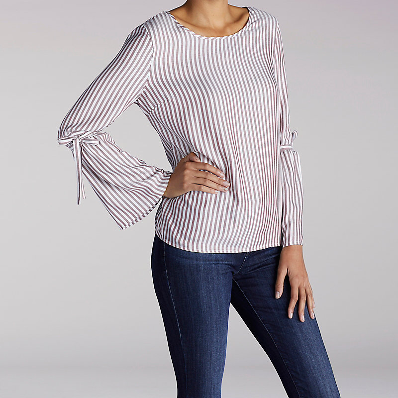 Lee Tie Bell Sleeve Stripe Top