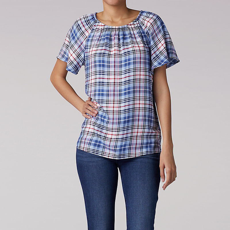 Lee Plaid Popover Top