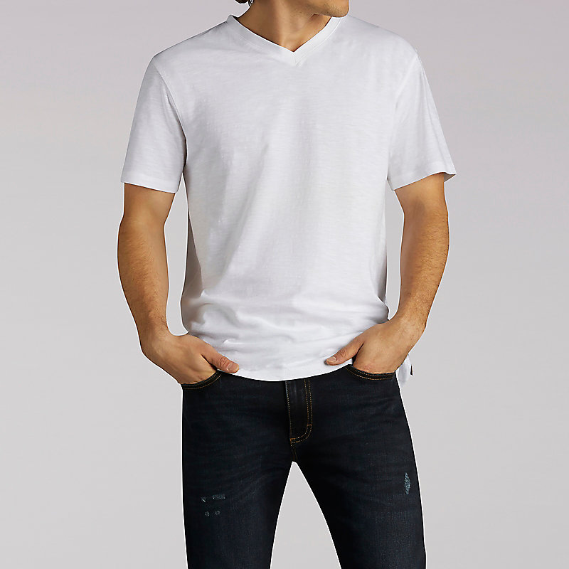 Lee Short Sleeve Slub Jersey V-Neck Tee