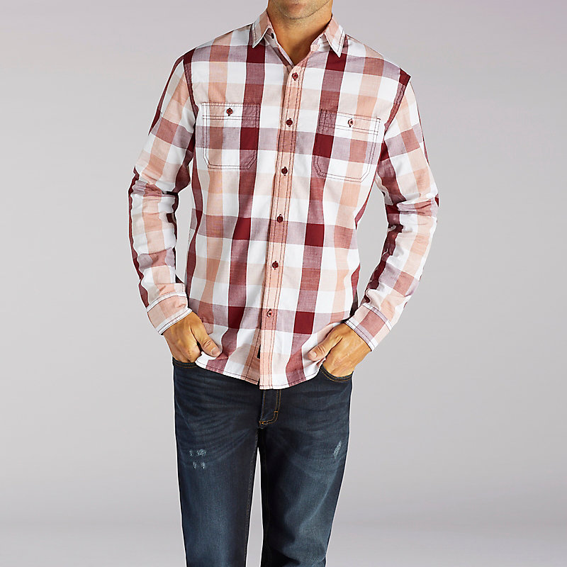 Lee Long Sleeve Oscar Plaid Shirt