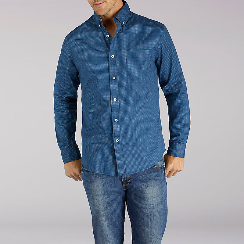 Lee Long Sleeve Stretch Printed Shirt