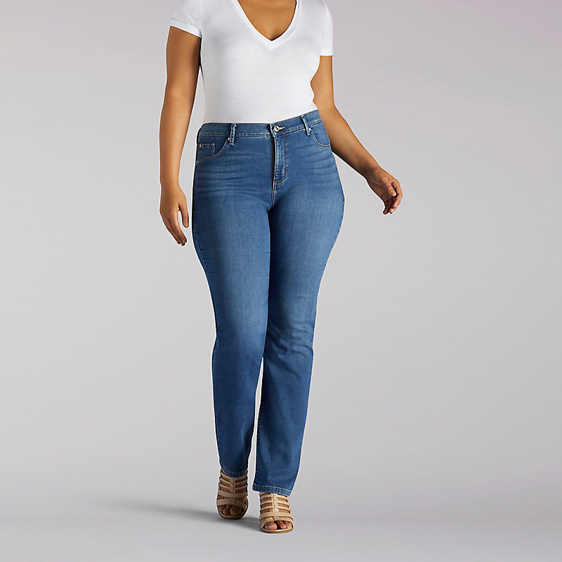 Lee Platinum Label Classic Fit Gwen Straight Leg Jeans - Plus