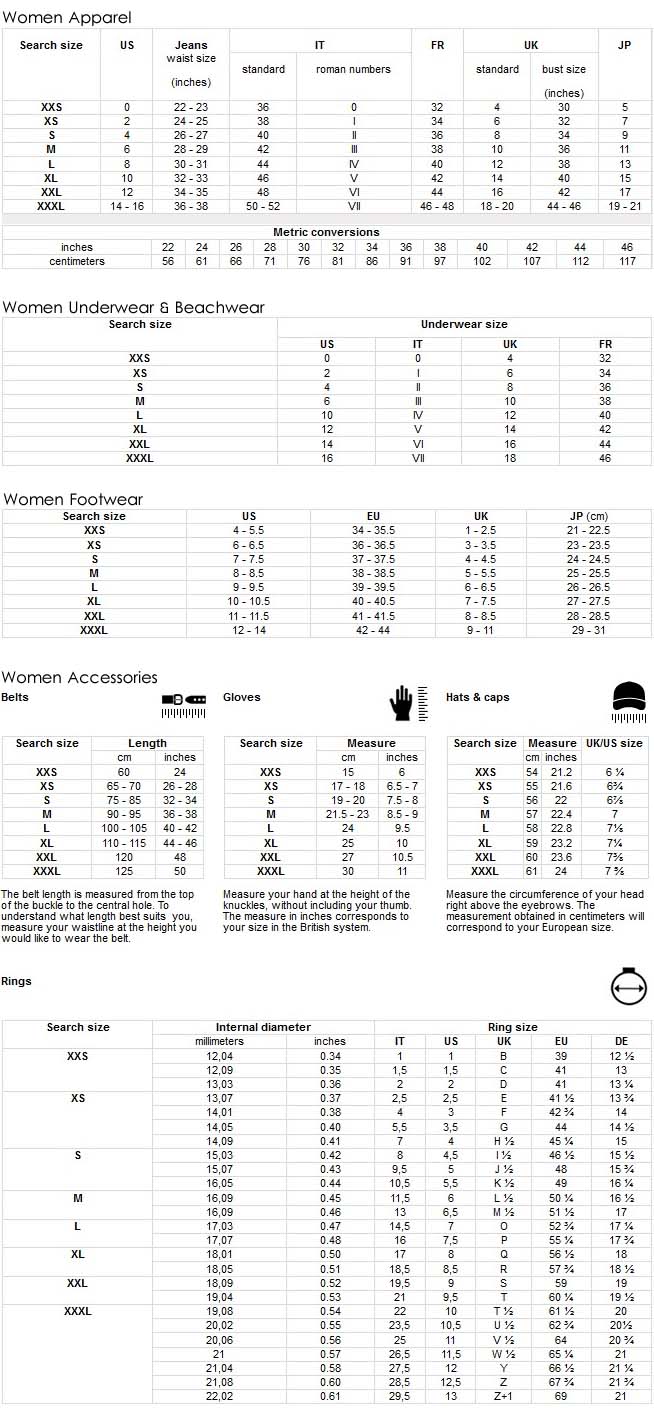 abercrombie size chart