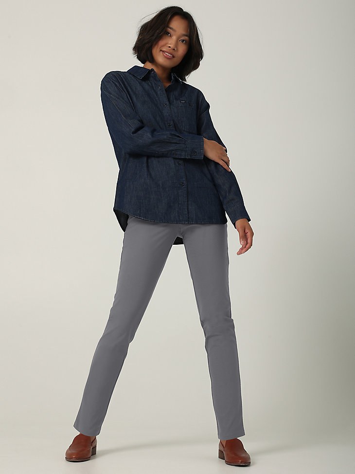 WOMEN'S H.D. MAVEN ANKLE PANT IN METAL GRAY