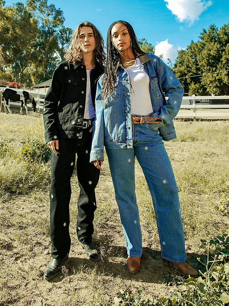MEN'S LEE® X THE HUNDREDS® FLOWER EMBROIDERED OVERSIZED JACKET