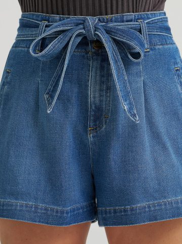 Women's High Rise Denim Bow Short