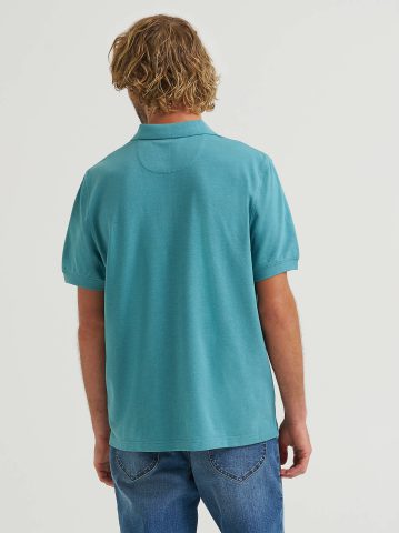 Men's Solid Mini Pique Polo Shirt