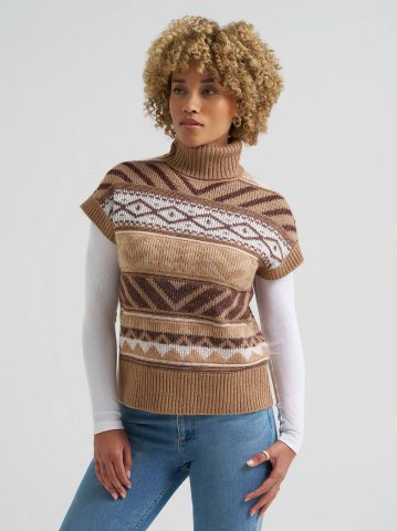 Women's Sleeveless Turtle Neck Sweater Vest Women's Sleeveless Turtle Neck Sweater Vest