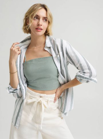 Women's All Purpose Print Button Down Shirt — alternate view
