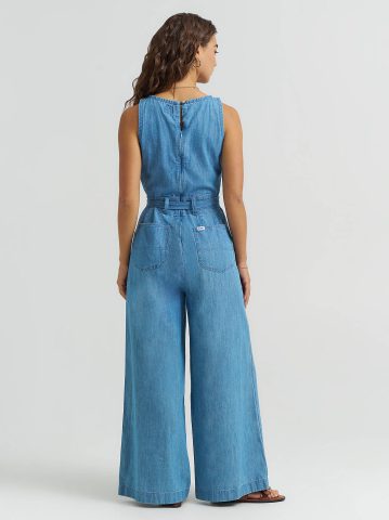 Women's Boatneck Tie Waist Jumpsuit — alternate view