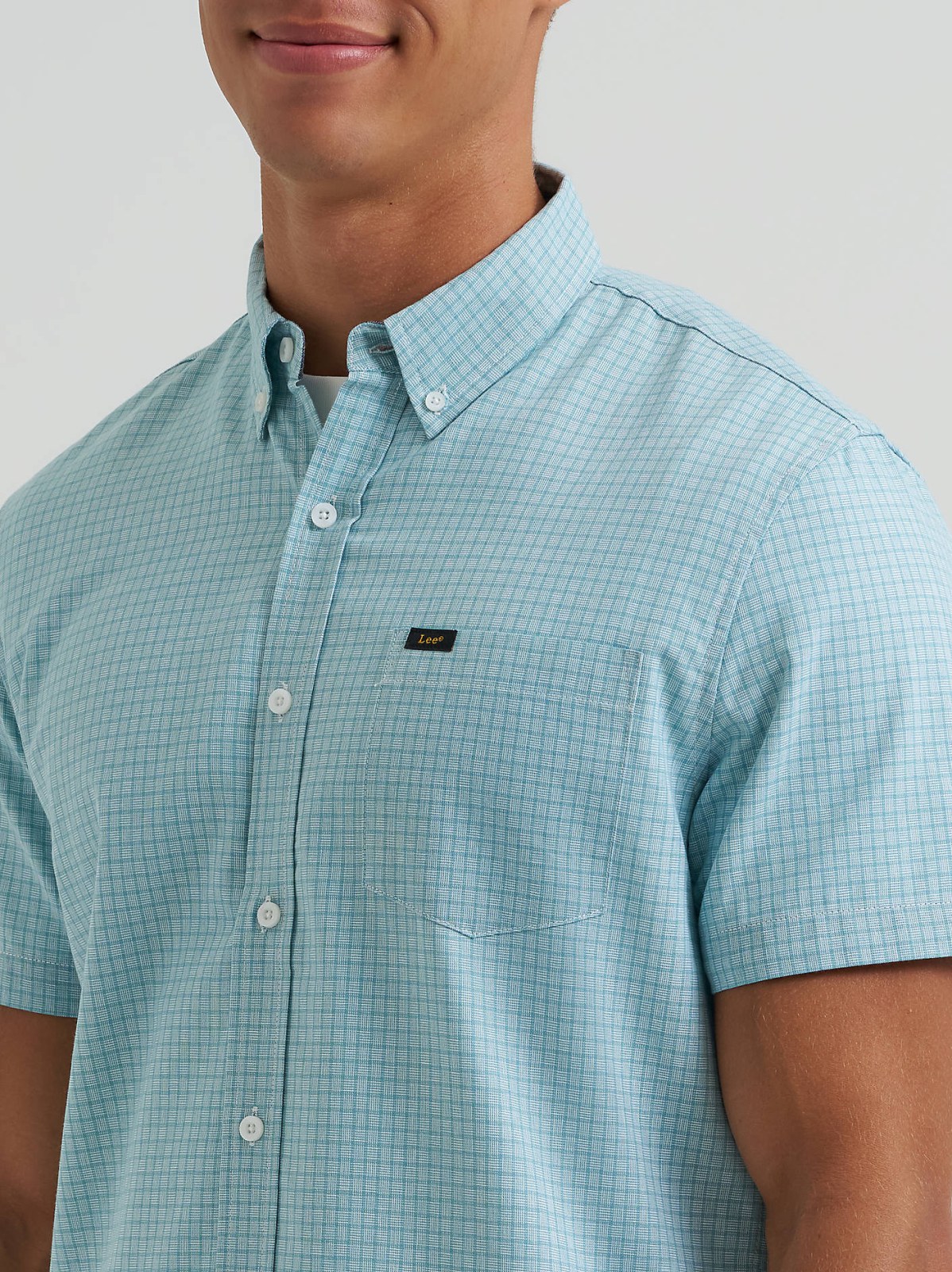 Men's One Pocket Plaid Button Down Shirt - view 3