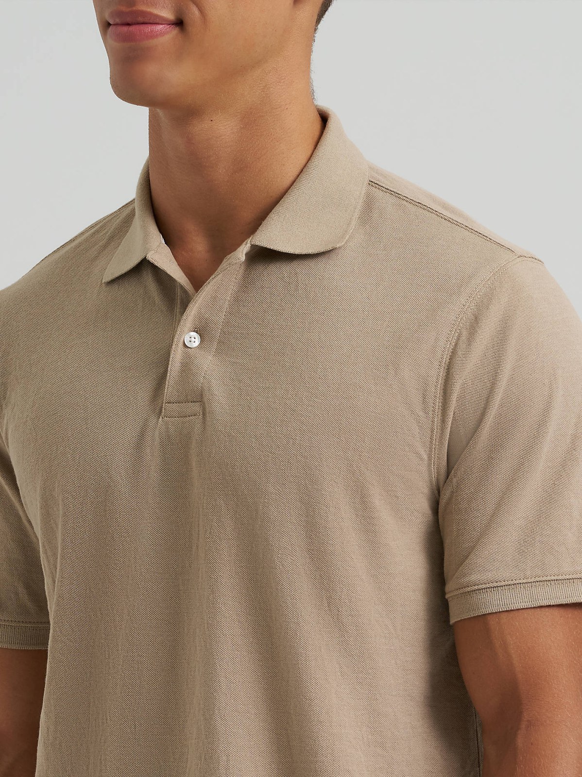 Men's Solid Mini Pique Polo Shirt - view 3
