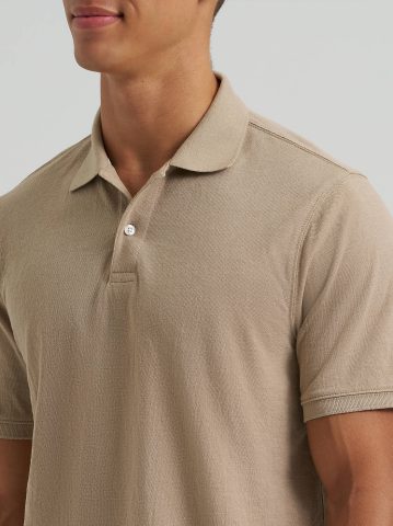 Men's Solid Mini Pique Polo Shirt