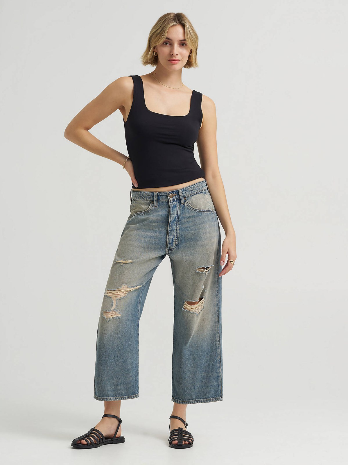 Women's Loose Crop Button-Fly Jean - view 7