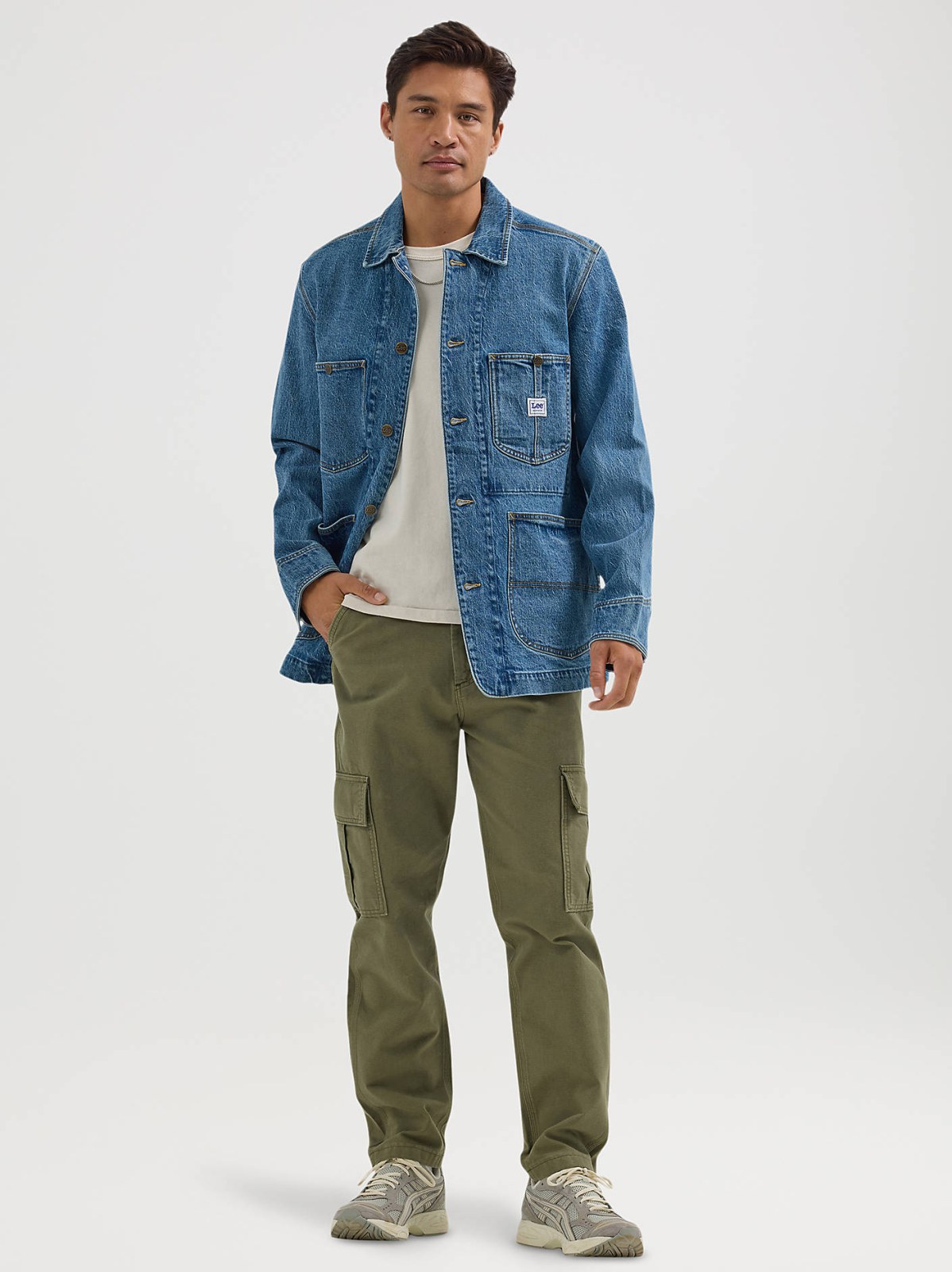 Men's Loose Fit Denim Workwear Chore Coat - view 3