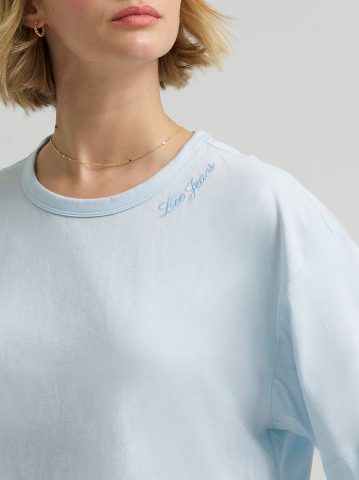 Women's Boxy Fit Embroidered Logo Tee