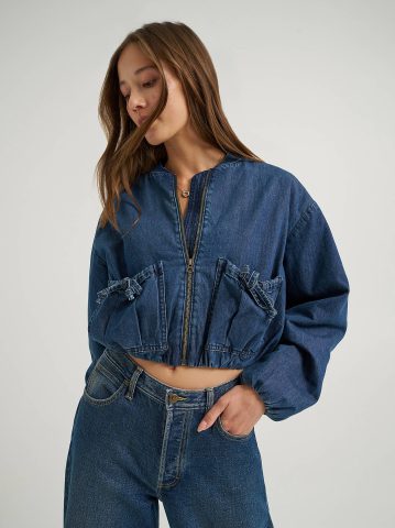 Women's Oversized Denim Bubble Jacket Women's Oversized Denim Bubble Jacket