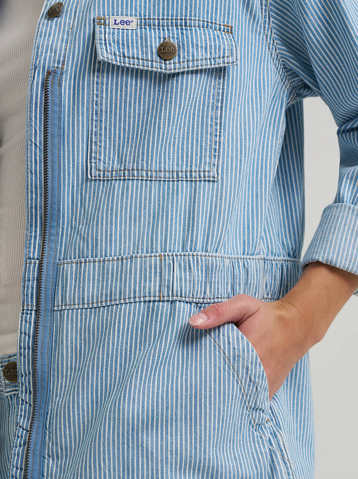 Women's Railroad Stripe Utility Jacket - view 5