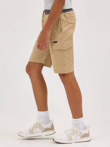 Boy's Rib Stretch Pull On Cargo Short