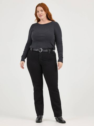 Women’s Stretch Relaxed Fit Straight Leg Jean (Plus)