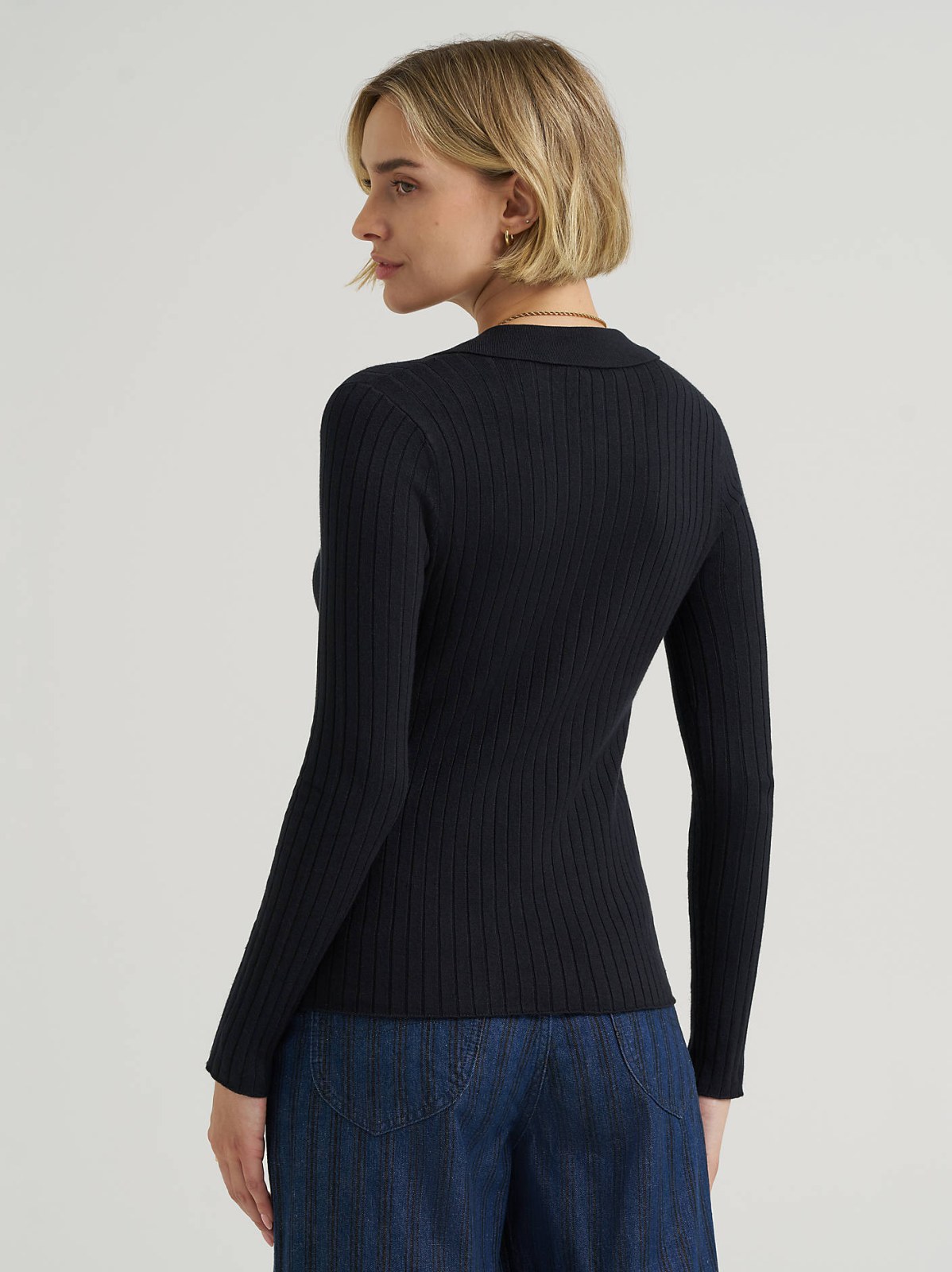 Women's Plaited Polo Sweater - view 3