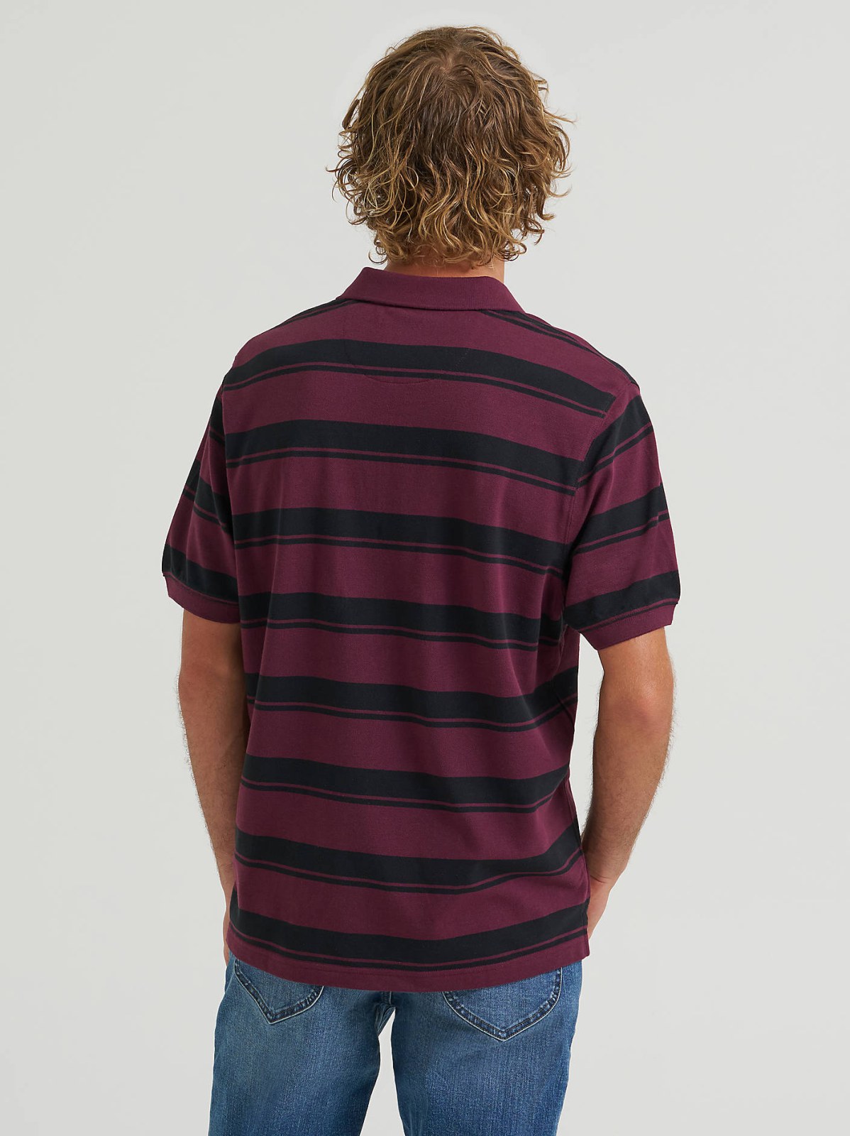 Men's Stripe Mini Pique Polo Shirt - view 2