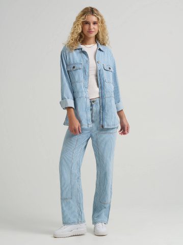 Women's Railroad Stripe Utility Jacket — alternate view