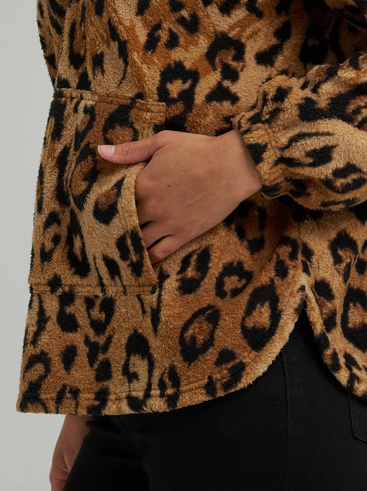 Women's Printed Sherpa Pullover - view 3