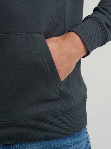 Men's Logo Patch Solid Hoodie
