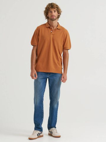 Men's Solid Mini Pique Polo Shirt