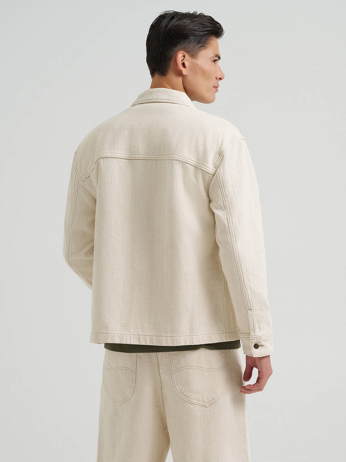 Men's Oversized Jacquard Snap Front Shirt - view 4
