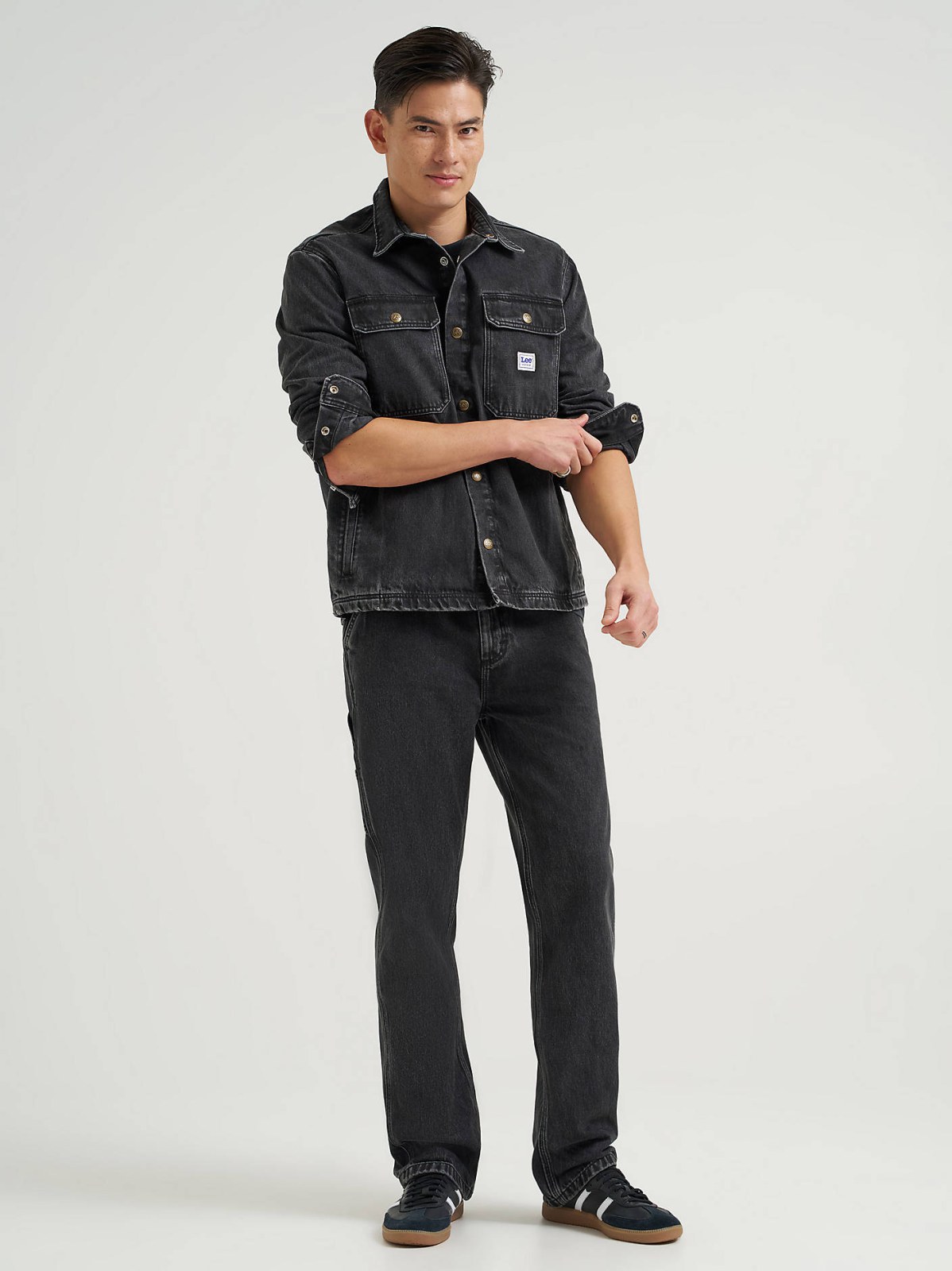 Men's 100% Cotton High Rise Loose Straight Carpenter Jean