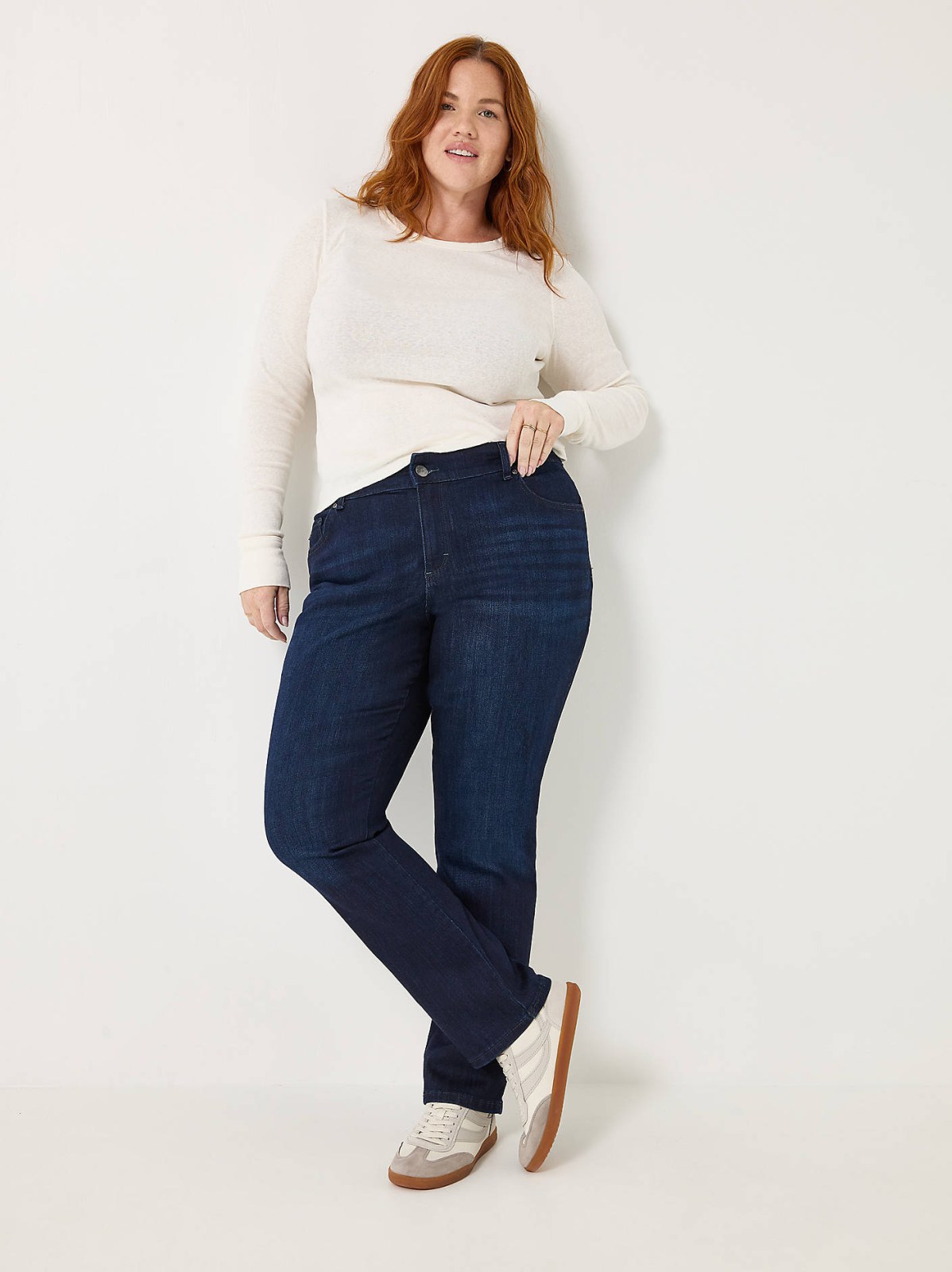 Women’s Stretch Relaxed Fit Straight Leg Jean (Plus) - view 7