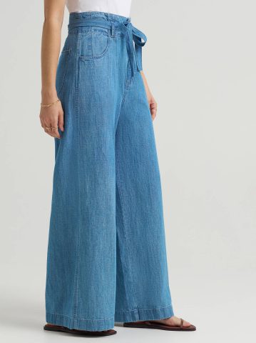 Women's High Rise Pleated Linen Trouser Pant