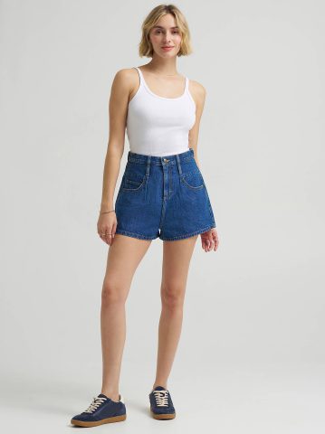 Women's 100% Cotton High Rise Flirty Denim Short Women's 100% Cotton High Rise Flirty Denim Short