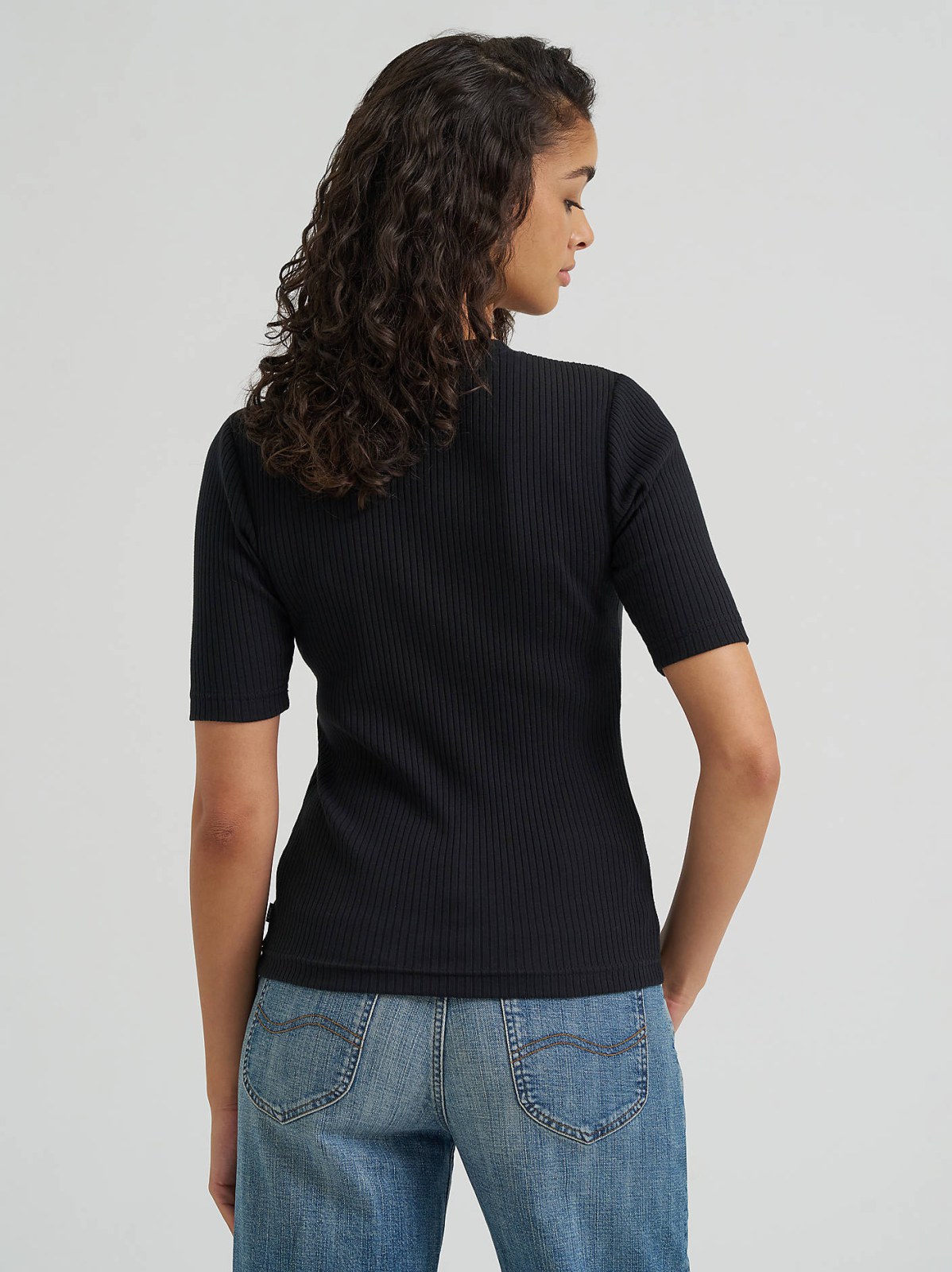 Women's Fitted Rib Knit Tee - view 2