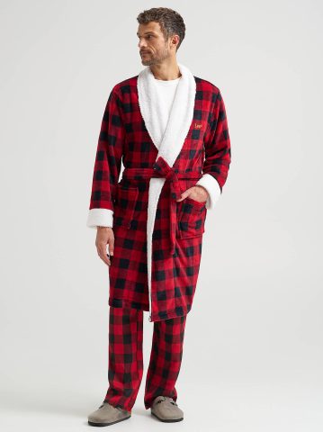 Men's Sherpa Lined Flannel Robe Men's Sherpa Lined Flannel Robe