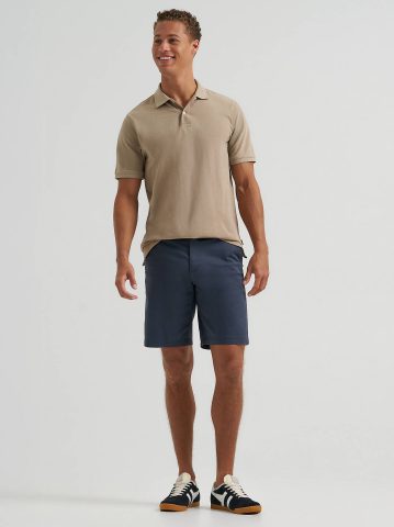 Men's Solid Mini Pique Polo Shirt