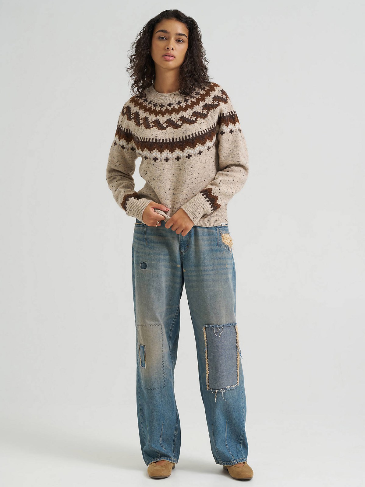 Women's Wool Blend Fair Isle Sweater - view 6