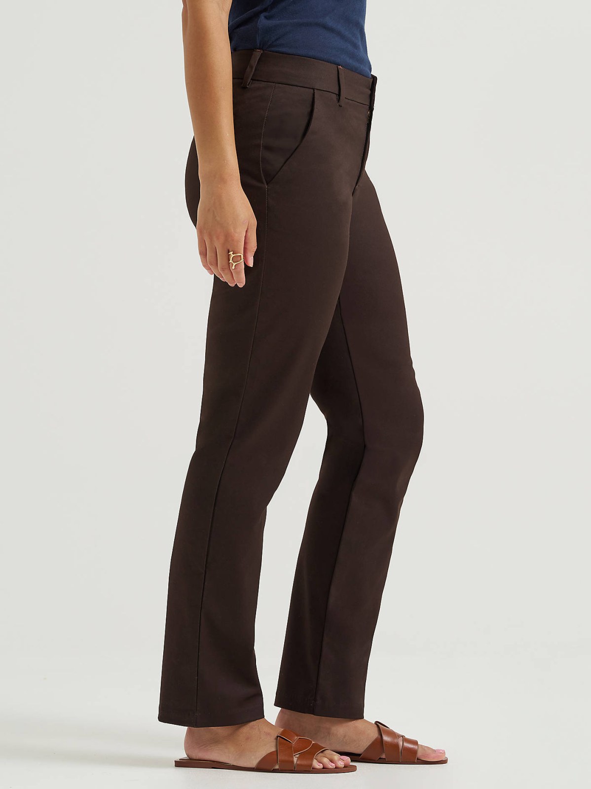 Women's Wrinkle Free Relaxed Fit Straight Leg Pant - view 4